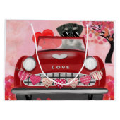 シュナウツァードッグカーとハートバレンタイン ラージペーパーバッグ (裏面)