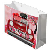 シュナウツァードッグカーとハートバレンタイン ラージペーパーバッグ (裏面アングル)