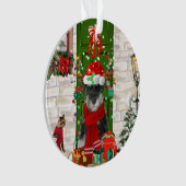 シュナウツァードッグクリスマス オーナメント (正面)