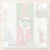 シュナウツァードッグクリスマス ガラスコースター (裏面)