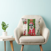 シュナウツァードッグクリスマス クッション (椅子)