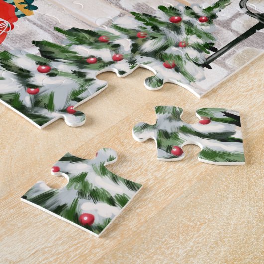 シュナウツァードッグクリスマス ジグソーパズル (側面)