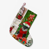 シュナウツァードッグクリスマス スモールクリスマスストッキング (正面 (吊り時))