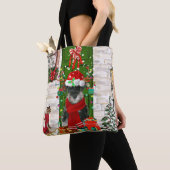 シュナウツァードッグクリスマス トートバッグ (クローズアップ)