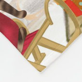 シュナウツァードッグクリスマス フリースブランケット (角)