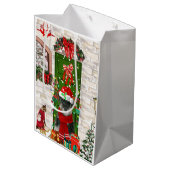 シュナウツァードッグクリスマス ミディアムペーパーバッグ (裏面アングル)