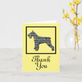 シュナウツァードッグシルエットありがとうグリーティングカード カード (黄色い花)