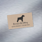 シュナウツァードッグシルエット(自然耳) マグネット名刺 (インサイチュ)