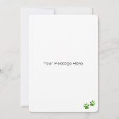 シュナウツァードッグパーソナライズされたハッピーバースデーフラット カード (裏面)