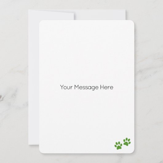 シュナウツァードッグパーソナライズされたハッピーバースデーフラット カード (裏面)