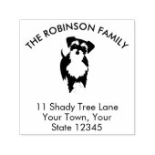 シュナウツァードッグファミリーホームアドレス セルフインキングスタンプ (デザイン)