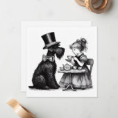 シュナウツァードッグフラットノートカード ノートカード (正面/裏面インサイチュ)