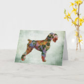 シュナウツァードッグフローラオングリーン カード (黄色い花)