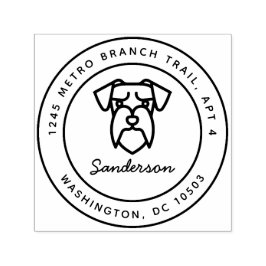 シュナウツァードッグ差出人住所スタンプセルフインキング セルフインキングスタンプ