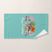 シュナウツァードッグ幸せ全て感謝祭クリスマス バスタオルセット (ハンドタオル)