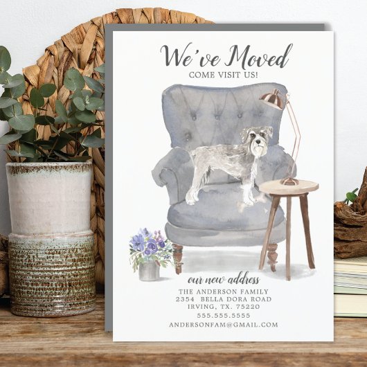 シュナウツァードッグ引っ越しました移動告知 案内状