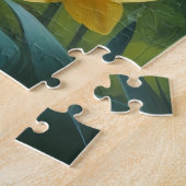 シュナウツァードッグ絵を描春の花 ジグソーパズル (側面)