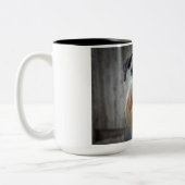 シュナウツァードッグ顔 ツートーンマグカップ (左)