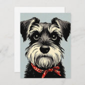 シュナウツァーノートカード サンキューカード (正面/裏面)