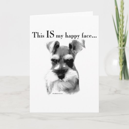 シュナウツァーハッピー顔 カード (正面)