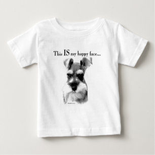 シュナウツァーハッピー顔 ベビーTシャツ