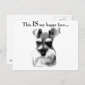 シュナウツァーハッピー顔 ポストカード (正面/裏面)
