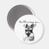 シュナウツァーハッピー顔 マグネット (正面/裏面)