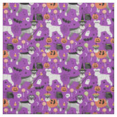 シュナウツァーハロウィンパープル ファブリック (見本)