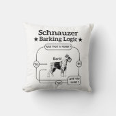 シュナウツァーバーキング論理クール犬ペット愛人皮肉 クッション (正面)