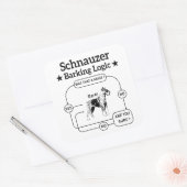 シュナウツァーバーキング論理クール犬ペット愛人皮肉 スクエアシール (封筒)