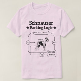 シュナウツァーバーキング論理クール犬ペット愛人皮肉 Tシャツ