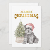 シュナウツァーパピークリスマスカード シーズンカード (正面/裏面)