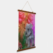 シュナウツァーパピードッグアニマルアート 吊り下げ型タペストリー (傾斜あり)