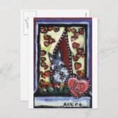 シュナウツァーブマイニングバレンタインハート シーズンポストカード (正面/裏面)