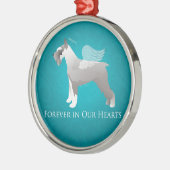 シュナウツァーペットメモリアルデザイン メタルオーナメント (左)