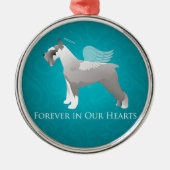 シュナウツァーペットメモリアルデザイン メタルオーナメント (正面)