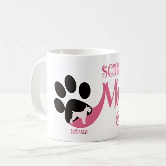 シュナウツァーママコーヒマグ コーヒーマグカップ (正面左)