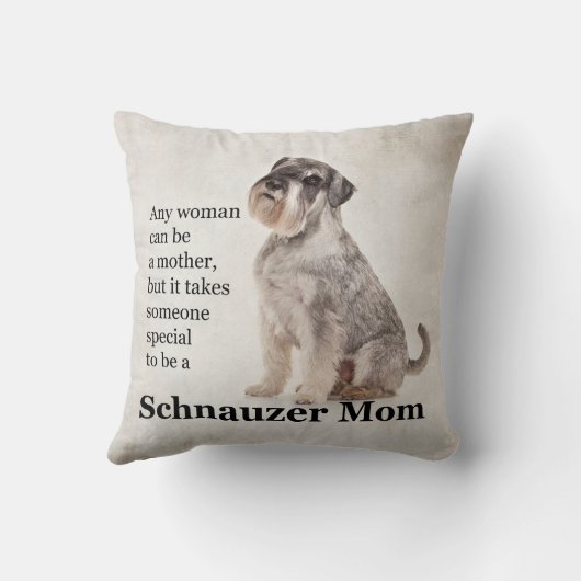 シュナウツァーママ枕 クッション (裏面)