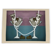 シュナウツァーマルティーニ二重悩みのギフトバッグ ラージペーパーバッグ (正面)