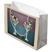 シュナウツァーマルティーニ二重悩みのギフトバッグ ラージペーパーバッグ (裏面アングル)