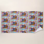 シュナウツァーラブビーチタオル ビーチタオル (正面)