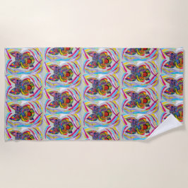 シュナウツァーラブビーチタオル ビーチタオル