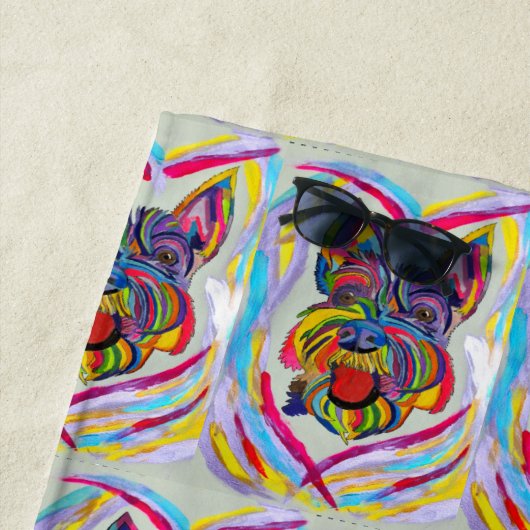 シュナウツァーラブビーチタオル ビーチタオル (インサイチュ)