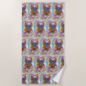 シュナウツァーラブビーチタオル ビーチタオル (正面)