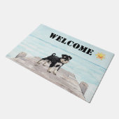 シュナウツァーレイクサマードアマット ドアマット (アングル)