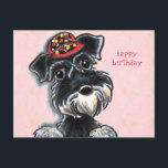 シュナウツァーレッドキャップオフリーシュアート™ ポストカード<br><div class="desc">可愛保い犬のアートのポストカードとのtouchでカスタマイズは、個人的なメッセージでもよい！シュナウザー犬のオフリーシュアートのアンディによるオリジナルお気に入りのイラストレーションを特徴とする。</div>