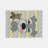 シュナウツァー毛布 フリースブランケット (正面(横))