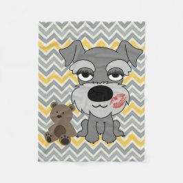 シュナウツァー毛布 フリースブランケット