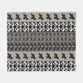 シュナウツァー毛布 フリースブランケット (正面(横))