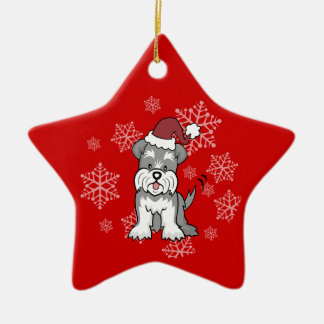 シュナウツァー犬のオーナメント セラミックオーナメント